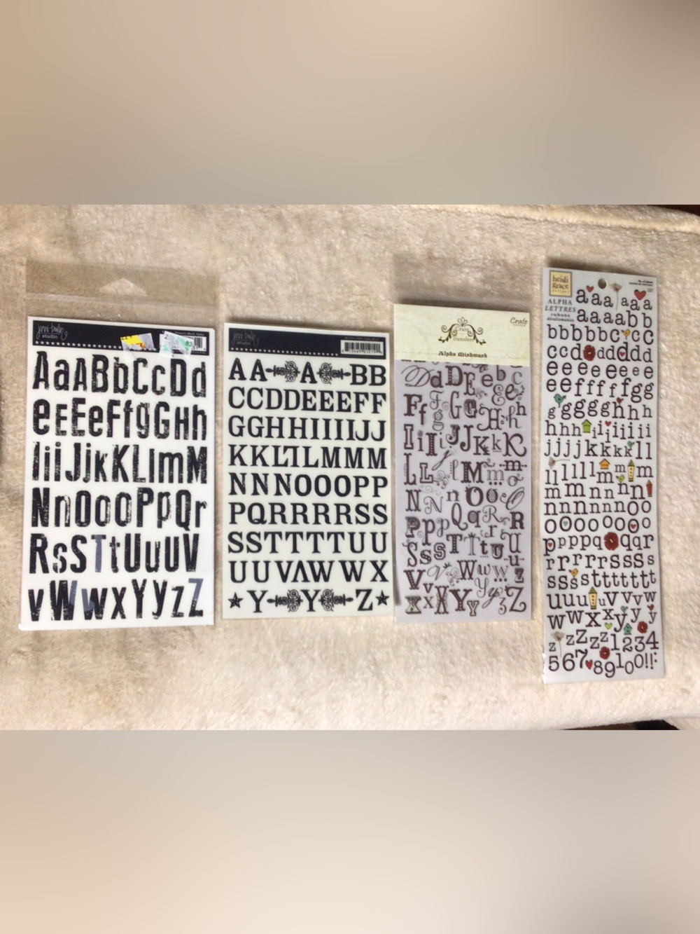 Alphabet Sticker rub-ons